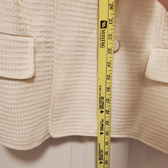 Talbots Winter White Double-Breasted Jacket 22W EUC - Picture 7 of 12